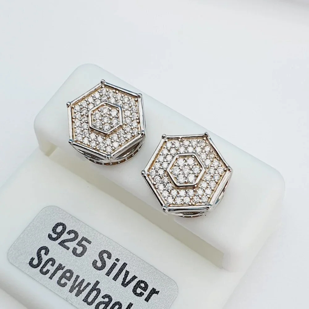 "925 Sterling Silver Cubic Zirconia Earrings,U19254840 - Picture 3 of 11